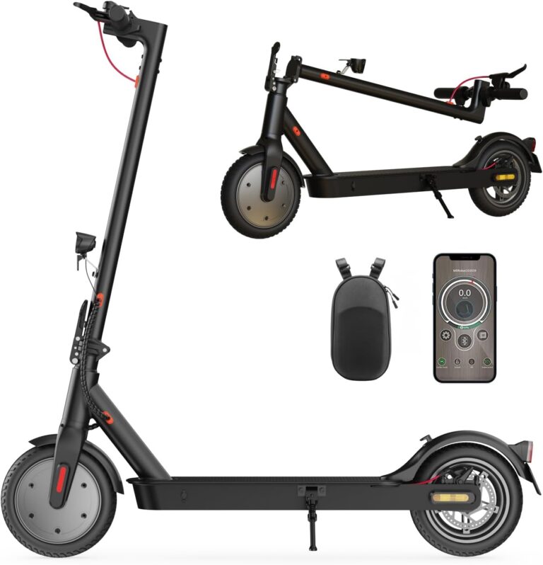 E Scooter mit Straßenzulassung Max 30 km Reichweite, ABE Elektroroller Belastung bis 120kg, LED, 20km/h, 350W Motor,Duales Bremssystem Doppelte Federung Leicht Kompakt & Stabil Eroller Für Pendler
