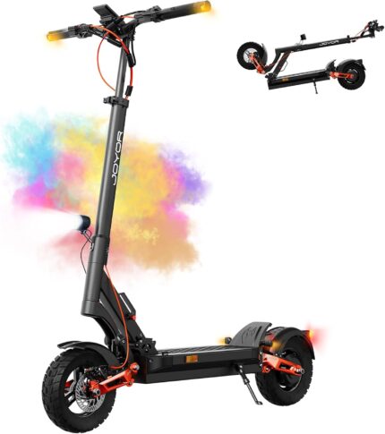 JOYOR E Scooter mit Straßenzulassung ABE, Maximale Reichweit 100km, 500W Motor Faltbarer Elektroroller, 10 Zoll E Roller