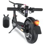 E Scooter mit Straßenzulassung mit Max 70/30KM Reichweite,10/8.5 Zoll Elektroroller mit Komfortable Stoßdämpfer,Faltbarer E Roller Belastung Doppelbremse LED-Licht,APP-Verbindung