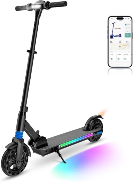 E Scooter Kinder,LED-Anzeige,Faltbarer und Höhenverstellbar Elektroroller für Kinder 8-16 Jahren,Max Reichweite 20KM,Max 20KM/H,Elektroscooter Geschenk für Kinder und Jugendliche Keine ABE