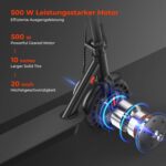 E Scooter mit Straßenzulassung Max 40 km Reichweite,10 Zoll Elektroroller mit Wabenreifen Duales Bremssystem und Doppelfederung 20km/h,Elektro Scooter bis 120kg für Herren Damen
