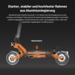 RCB D7/D7PRO(Ultra) E-Scooter, Elektroroller für Erwachsene mit Straßenzulassung (ABE), NFC/Blinker/APP, 26% Steigung 500W-Motor Spitze 1600,80-130KM, 20.8-27 Ah,10 Zoll selbstreparierende Gelreifen