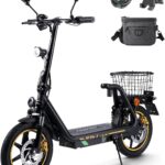 TWOFISH Elektroroller mit Straßenzulassun (EEC), E Scooter mit 500W Motor 48V 13Ah Akku für Erwachsene, 14 Zoll Reifen 30 km Reichweite bis 120kg, Duale Aufhängung