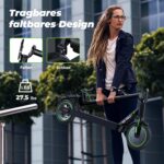 E-Scooter mit Straßenzulassung, 8,5 Zoll Elektroroller Max 30KM Reichweite, App, LED-Anzeige, E Roller bis 120kg Tragkraft, Faltbarer Elektroscooter Erwachsene für Pendlerverkehr