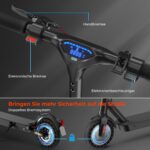 E Scooter mit Straßenzulassung Max 40 km Reichweite,10 Zoll Elektroroller mit Wabenreifen Duales Bremssystem und Doppelfederung 20km/h,Elektro Scooter bis 120kg für Herren Damen