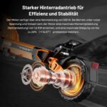 RCB D7/D7PRO(Ultra) E-Scooter, Elektroroller für Erwachsene mit Straßenzulassung (ABE), NFC/Blinker/APP, 26% Steigung 500W-Motor Spitze 1600,80-130KM, 20.8-27 Ah,10 Zoll selbstreparierende Gelreifen
