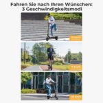Ausom L1 E-Scooter mit Straßenzulassung (ABE), 70-90km Reichweite, 500W Motor, Max.20 km/h, Faltbarer Offroad Elektroroller für Erwachsene mit Duale Schwingarmdämpfer, Dual-Disc-Bremsen