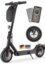 E Scooter mit Straßenzulassung Max 40 km Reichweite,10 Zoll Elektroroller mit Wabenreifen Duales Bremssystem und Doppelfederung 20km/h,Elektro Scooter bis 120kg für Herren Damen
