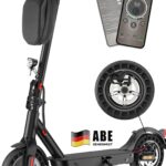 E Scooter mit Straßenzulassung Max 40 km Reichweite,10 Zoll Elektroroller mit Wabenreifen Duales Bremssystem und Doppelfederung 20km/h,Elektro Scooter bis 120kg für Herren Damen
