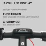 Segway-Ninebot E3 Pro D, E-Scooter Deutscher Straßenzulassung, 55 km Eco Modus Reichweite, 47km Sport Modus Reichweite, Federung vorne & hinten, 800 W Motor, faltbar, 17,9 kg, 10-Zoll Reifen, IPX5