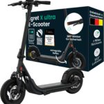 Egret X Serie - Prime, Ultra, Core+, Elektroscooter, E-Scooter mit Straßenzulassung, bis 90km Reichweite, Elektroroller Erwachsene, Eroller 20 kmh, App, Zuladung 130kg