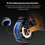 RCB D7/D7PRO(Ultra) E-Scooter, Elektroroller für Erwachsene mit Straßenzulassung (ABE), NFC/Blinker/APP, 26% Steigung 500W-Motor Spitze 1600,80-130KM, 20.8-27 Ah,10 Zoll selbstreparierende Gelreifen