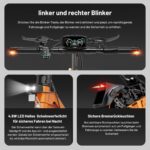 RCB D7/D7PRO(Ultra) E-Scooter, Elektroroller für Erwachsene mit Straßenzulassung (ABE), NFC/Blinker/APP, 26% Steigung 500W-Motor Spitze 1600,80-130KM, 20.8-27 Ah,10 Zoll selbstreparierende Gelreifen