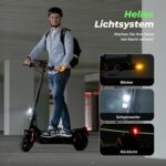 E Scooter mit Straßenzulassung, 11 Zoll MAX 80KM Reichweite Offroad Elektroroller, Faltbarer E-Roller mit Duale Aufhängung, Blinker und APP，Elektroscooter Erwachsene für Stadt und Land Pendeln
