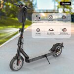 E Scooter mit Straßenzulassung Max 30 km Reichweite, ABE Elektroroller Belastung bis 120kg, LED, 20km/h, 350W Motor,Duales Bremssystem Doppelte Federung Leicht Kompakt & Stabil Eroller Für Pendler