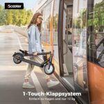 E Scooter mit Straßenzulassung Max 30 km Reichweite, ABE Elektroroller Belastung bis 120kg, LED, 20km/h, 350W Motor,Duales Bremssystem Doppelte Federung Leicht Kompakt & Stabil Eroller Für Pendler