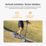 Ausom L1 E-Scooter mit Straßenzulassung (ABE), 70-90km Reichweite, 500W Motor, Max.20 km/h, Faltbarer Offroad Elektroroller für Erwachsene mit Duale Schwingarmdämpfer, Dual-Disc-Bremsen