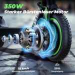 E-Scooter mit Straßenzulassung, 8,5 Zoll Elektroroller Max 30KM Reichweite, App, LED-Anzeige, E Roller bis 120kg Tragkraft, Faltbarer Elektroscooter Erwachsene für Pendlerverkehr