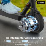 E Scooter mit Straßenzulassung Max 30 km Reichweite, ABE Elektroroller Belastung bis 120kg, LED, 20km/h, 350W Motor,Duales Bremssystem Doppelte Federung Leicht Kompakt & Stabil Eroller Für Pendler