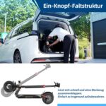 E Scooter mit Straßenzulassung, 10 Zoll Offroad Luftreifen mit Doppeltem Stoßdämpfungssystem, Batterie 12,5 Ah 60–70 km Reichweite, LCD-Instrumententafel, Maximale Tragfähigkeit 150 kg, Smart APP