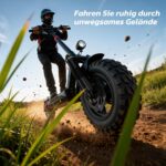 E Scooter mit Straßenzulassung mit Max 70/30KM Reichweite,10/8.5 Zoll Elektroroller mit Komfortable Stoßdämpfer,Faltbarer E Roller Belastung Doppelbremse LED-Licht,APP-Verbindung