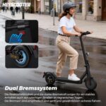 E Scooter mit Straßenzulassung Max 30 km Reichweite,8.5 Zoll Elektroroller mit Wabenreifen Duales Bremssystem 20km/h,Elektro Scooter bis 120kg für Herren Damen